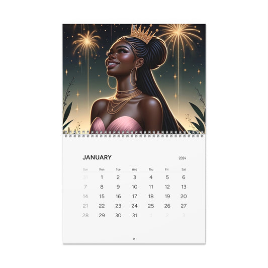 Unbounded Radiance: Celebrating African American Women Wall Calendar (2024)