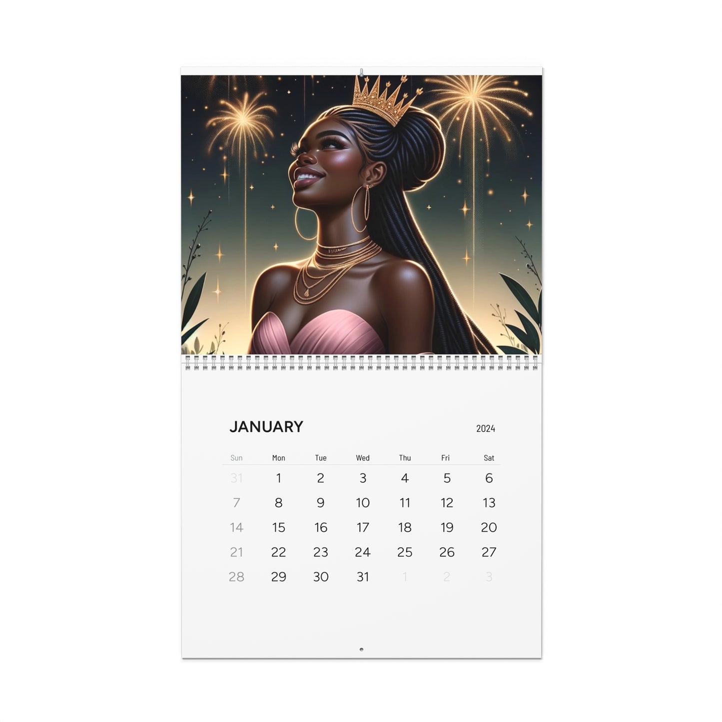 Unbounded Radiance: Celebrating African American Women Wall Calendar (2024)